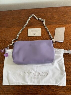 NWOT Jimmy Choo Mini Callie Tanzanite Nappa Leather Bag with Dust Bag